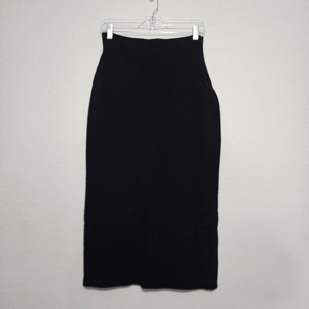 Lilith Black Skirt Women Fitted Basic Layer Simple Stretchy Ponte Heavy A line